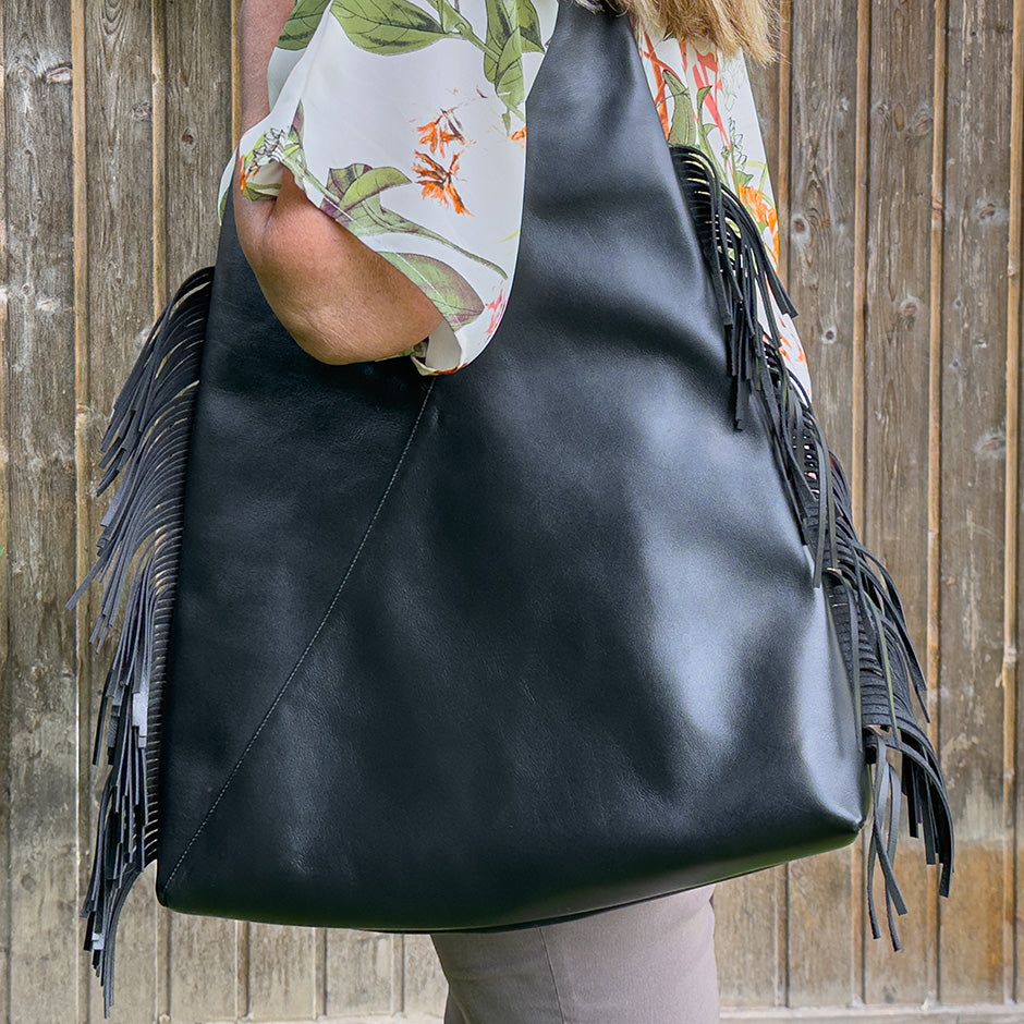 DER BOHO BAG schwarz MaBschuhe und Lederbekleidung Flossholzer